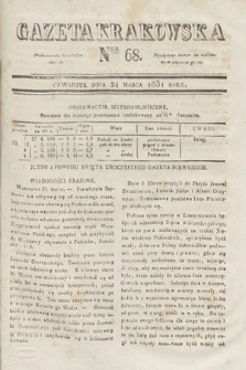 Gazeta Krakowska. 1831, nr 68