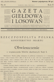 Gazeta Giełdowa i Losowań : tygodnik informac. finansowo-giełdowy. 1933, nr 11