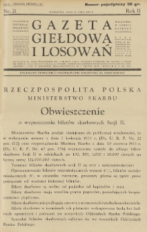Gazeta Giełdowa i Losowań : tygodnik informac. finansowo-giełdowy. 1933, nr 21