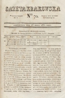 Gazeta Krakowska. 1831, nr 70
