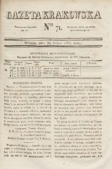 Gazeta Krakowska. 1831, nr 71