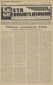 Gazeta Giełdowa i Losowań : tygodnik finansowo-giełdowy i gospodarczy. 1934, nr 3