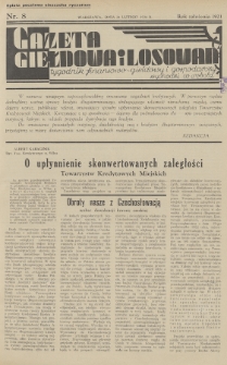 Gazeta Giełdowa i Losowań : tygodnik finansowo-giełdowy i gospodarczy. 1934, nr 8