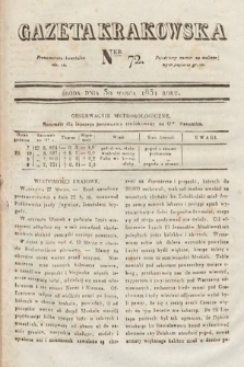 Gazeta Krakowska. 1831, nr 72