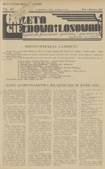 Gazeta Giełdowa i Losowań : tygodnik finansowo-giełdowy i gospodarczy. 1934, nr 20