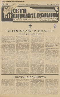 Gazeta Giełdowa i Losowań : tygodnik finansowo-giełdowy i gospodarczy. 1934, nr 25