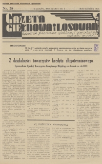 Gazeta Giełdowa i Losowań : tygodnik finansowo-giełdowy i gospodarczy. 1934, nr 28