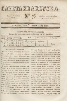 Gazeta Krakowska. 1831, nr 73
