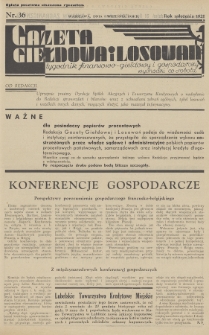 Gazeta Giełdowa i Losowań : tygodnik finansowo-giełdowy i gospodarczy. 1934, nr 36