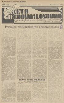 Gazeta Giełdowa i Losowań : tygodnik finansowo-giełdowy i gospodarczy. 1934, nr 48