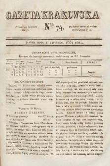 Gazeta Krakowska. 1831, nr 74
