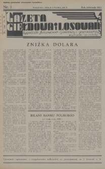 Gazeta Giełdowa i Losowań : tygodnik finansowo-giełdowy i gospodarczy. 1936, nr 3