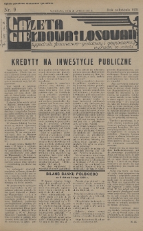 Gazeta Giełdowa i Losowań : tygodnik finansowo-giełdowy i gospodarczy. 1936, nr 9
