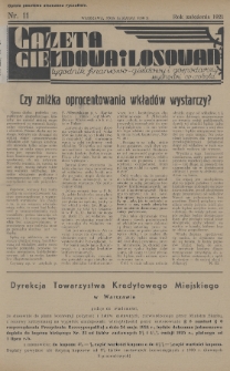 Gazeta Giełdowa i Losowań : tygodnik finansowo-giełdowy i gospodarczy. 1936, nr 11