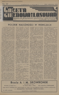 Gazeta Giełdowa i Losowań : tygodnik finansowo-giełdowy i gospodarczy. 1936, nr 12