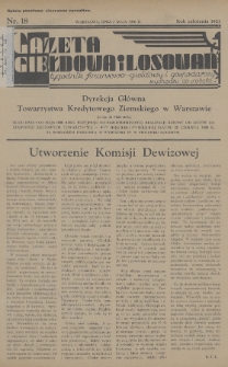 Gazeta Giełdowa i Losowań : tygodnik finansowo-giełdowy i gospodarczy. 1936, nr 18
