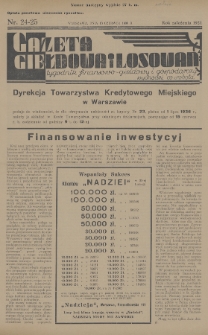 Gazeta Giełdowa i Losowań : tygodnik finansowo-giełdowy i gospodarczy. 1936, nr 24-25