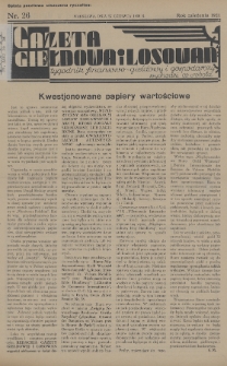 Gazeta Giełdowa i Losowań : tygodnik finansowo-giełdowy i gospodarczy. 1936, nr 26
