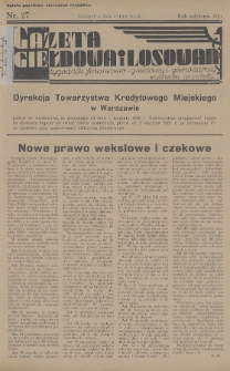 Gazeta Giełdowa i Losowań : tygodnik finansowo-giełdowy i gospodarczy. 1936, nr 27