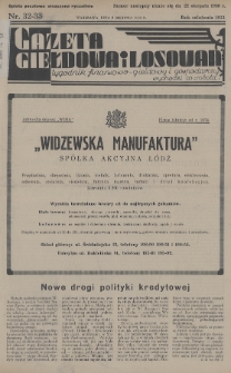 Gazeta Giełdowa i Losowań : tygodnik finansowo-giełdowy i gospodarczy. 1936, nr 32-33