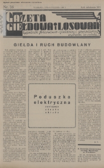 Gazeta Giełdowa i Losowań : tygodnik finansowo-giełdowy i gospodarczy. 1936, nr 36