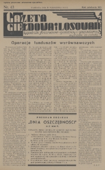 Gazeta Giełdowa i Losowań : tygodnik finansowo-giełdowy i gospodarczy. 1936, nr 43