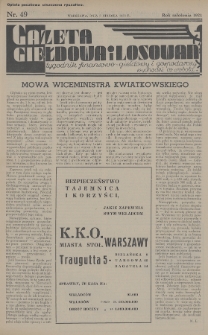 Gazeta Giełdowa i Losowań : tygodnik finansowo-giełdowy i gospodarczy. 1936, nr 49