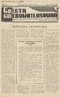 Gazeta Giełdowa i Losowań : tygodnik finansowo-giełdowy i gospodarczy. 1937, nr 2