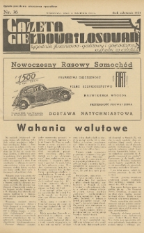 Gazeta Giełdowa i Losowań : tygodnik finansowo-giełdowy i gospodarczy. 1937, nr 36
