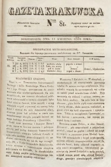 Gazeta Krakowska. 1831, nr 81