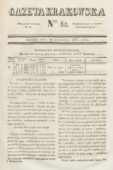 Gazeta Krakowska. 1831, nr 82