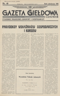 Gazeta Giełdowa i Losowań : tygodnik finansowo-giełdowy i gospodarczy. 1938, nr 48