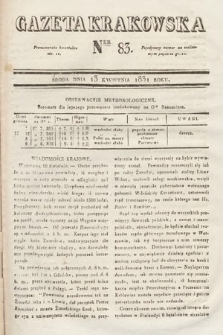 Gazeta Krakowska. 1831, nr 83