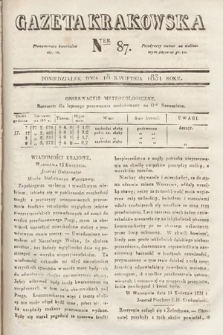 Gazeta Krakowska. 1831, nr 87