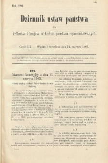 Dziennik Ustaw Państwa dla Królestw i Krajów w Radzie Państwa Reprezentowanych. 1903, cz. 60