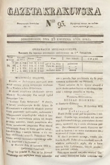 Gazeta Krakowska. 1831, nr 93