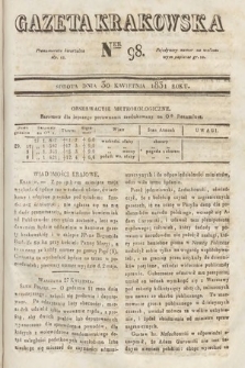 Gazeta Krakowska. 1831, nr 98