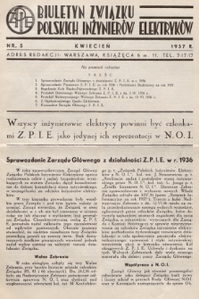 Biuletyn Związku Polskich Inżynierów Elektryków. 1937, nr 5