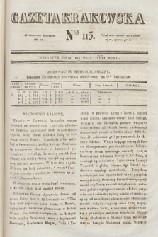 Gazeta Krakowska. 1831, nr 113