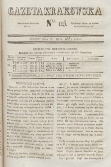 Gazeta Krakowska. 1831, nr 115