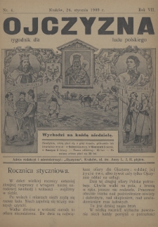 Ojczyzna : tygodnik dla ludu polskiego. 1909, nr 4