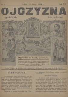 Ojczyzna : tygodnik dla ludu polskiego. 1909, nr 8