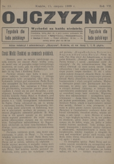 Ojczyzna : tygodnik dla ludu polskiego. 1909, nr 33