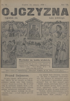 Ojczyzna : tygodnik dla ludu polskiego. 1909, nr 34