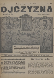 Ojczyzna : tygodnik dla ludu polskiego. 1909, nr 43
