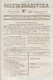 Gazeta Krakowska. 1831, nr 141