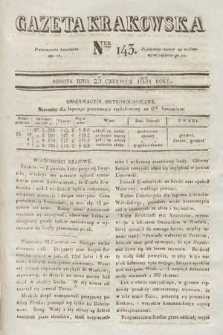 Gazeta Krakowska. 1831, nr 143