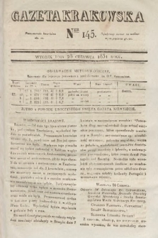 Gazeta Krakowska. 1831, nr 145