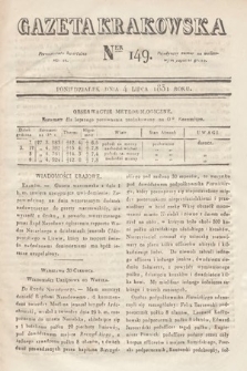 Gazeta Krakowska. 1831, nr 149