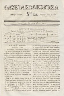 Gazeta Krakowska. 1831, nr 151